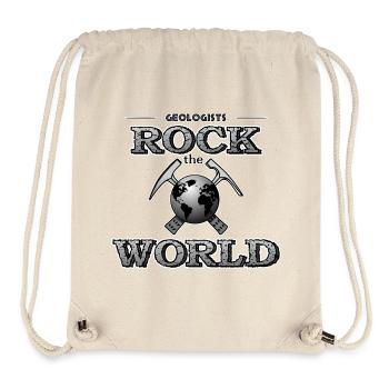 Rock the World Géologie Paléontologie - Sac à cordon recyclé Stanley/Stella - blanc naturel - Devant