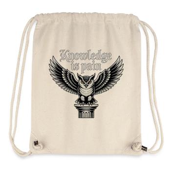Knowledge Is Pain Owl - Stanley/Stella Recycled Gym Bag - natural - Front