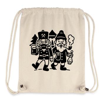 Glühwein Trinkteam Weihnachtsmann Nussknacker - Stanley/Stella recycelter Gym Bag - Naturweiß - Vorne