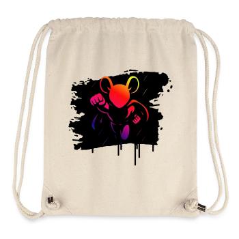 Superhero Mouse Neon Gradient Hero Cartoon - Stanley/Stella Recycled Gym Bag - natural - Front