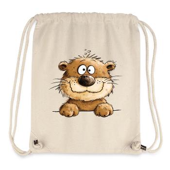 Witziger Otter Cartoon Tiermotiv Seeotter - Stanley/Stella recycelter Gym Bag - Naturweiß - Vorne