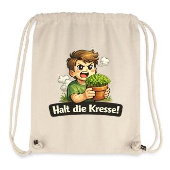 Halt die Kresse lustiges Wortspiel Wortwitz Shirt - Stanley/Stella recycelter Gym Bag - Naturweiß - Vorne