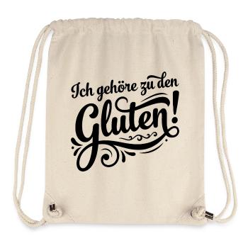 Ich gehöre zu den Gluten – Lustiges Wortspiel - Stanley/Stella recycelter Gym Bag - Naturweiß - Vorne