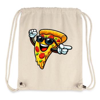Pizza Slice Rocker mit Sonnenbrille - Stanley/Stella recycelter Gym Bag - Naturweiß - Vorne
