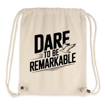 Dare to Be Remarkable - Stanley/Stella Recycled Gym Bag - natural - Front