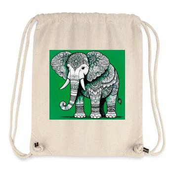 Elefant - Stanley/Stella recycelter Gym Bag - Naturweiß - Vorne