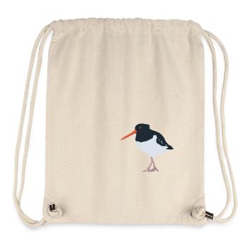 Oystercatcher illustrated - Stanley/Stella Recycled Gym Bag - natural - Front