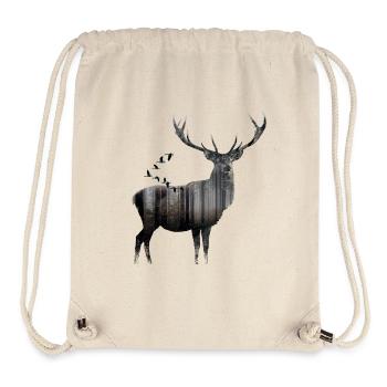 Nature animals forest hunting shirt - Stanley/Stella Recycled Gym Bag - natural - Front