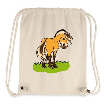 Smiling fjord horse - Stanley/Stella Recycled Gym Bag - natural - Front