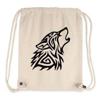 Stammeswolf heulen - Stanley/Stella recycelter Gym Bag - Naturweiß - Vorne