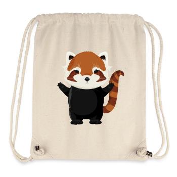 exotischer zauberhafter kleiner roter Panda Bär - Stanley/Stella recycelter Gym Bag - Naturweiß - Vorne