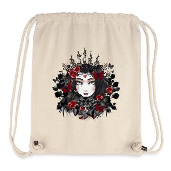 Victorian Gothic queen with crown and roses - Stanley/Stella Recycled Gym Bag - natural - Front