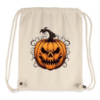Gruselige Kürbislaterne Halloween Design - Stanley/Stella recycelter Gym Bag - Naturweiß - Vorne