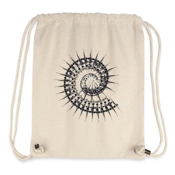 Muschelform Schnecke in schwarz weiß - Stanley/Stella recycelter Gym Bag - Naturweiß - Vorne
