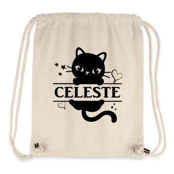 t-shirt Celeste t-shirt cat cat gato Katze - Stanley/Stella Recycled Gym Bag - natural - Front