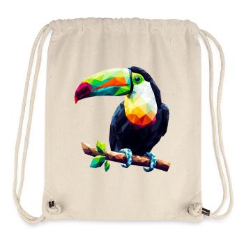 Toucan polygonal - Sac à cordon recyclé Stanley/Stella - blanc naturel - Devant
