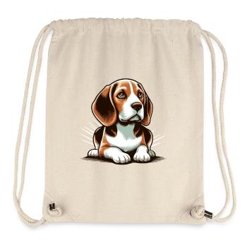 Lying Beagle Dog - Stanley/Stella Recycled Gym Bag - natural - Front