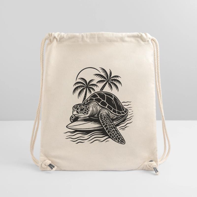 Surf Turtle - Tropical Beach Vibes Stanley/Stella Recycled Gym Bag