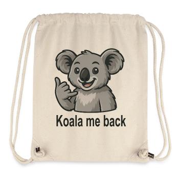 Süßer Koala telefoniere anrufen Koala Spruch - Stanley/Stella recycelter Gym Bag - Naturweiß - Vorne