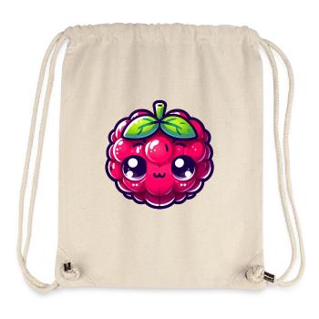 Raspberry Kawaii Illustration - Stanley/Stella Recycled Gym Bag - natural - Front
