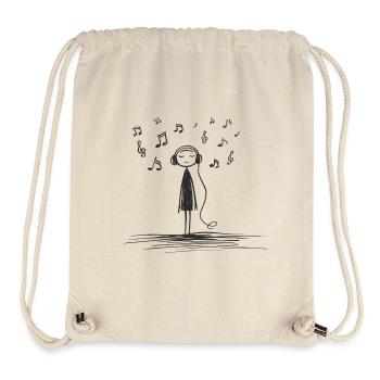 Listening Music - Stanley/Stella Recycled Gym Bag - natural - Front