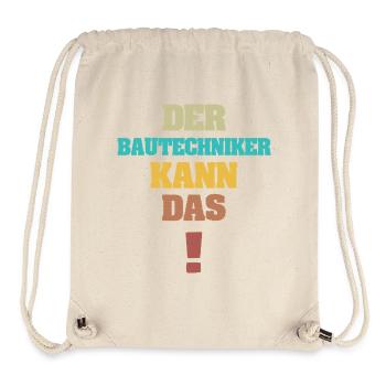 Bautechniker als Lustig - Stanley/Stella recycelter Gym Bag - Naturweiß - Vorne