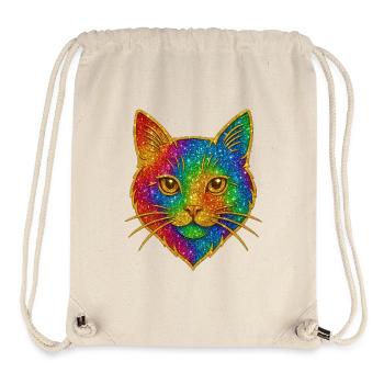 Regenbogenkatze Goldglanz Umriss - Stanley/Stella recycelter Gym Bag - Naturweiß - Vorne