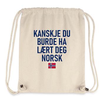 Kanskje Du Burde Ha Laert Deg Norsk - Norway Norge - Stanley/Stella Recycled Gym Bag - natural - Front