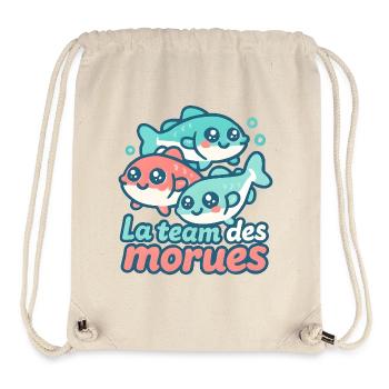 La team des morues kawaii - Sac à cordon recyclé Stanley/Stella - blanc naturel - Devant