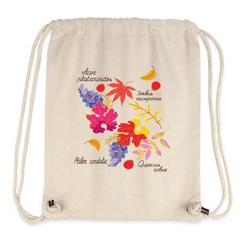 Herbstlaub und Trauben  - Stanley/Stella recycelter Gym Bag - Naturweiß - Vorne