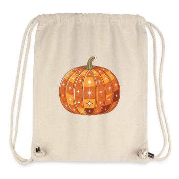 Sparkly Glowing Pumpkin - Stanley/Stella Recycled Gym Bag - natural - Front