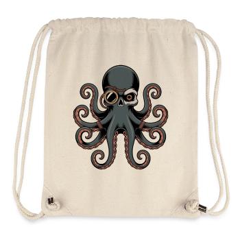 Oktopus Im Steampunk Stil Mit Monokel - Stanley/Stella recycelter Gym Bag - Naturweiß - Vorne