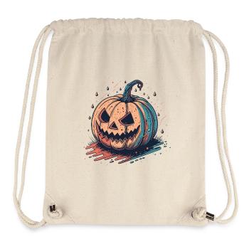 Citrouille Neon Halloween JackoLantern - Sac à cordon recyclé Stanley/Stella - blanc naturel - Devant