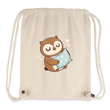 Kuschelige Eule und Sternenwolke - Stanley/Stella recycelter Gym Bag - Naturweiß - Vorne