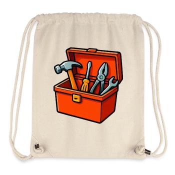  Werkzeugkasten  - Stanley/Stella recycelter Gym Bag - Naturweiß - Vorne