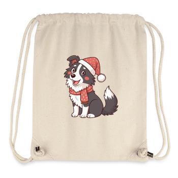 Kawaii-Weihnachtsmaskottchenhund - Stanley/Stella recycelter Gym Bag - Naturweiß - Vorne