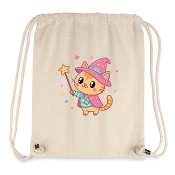 Sternenzauberer Katzenmagier - Stanley/Stella recycelter Gym Bag - Naturweiß - Vorne