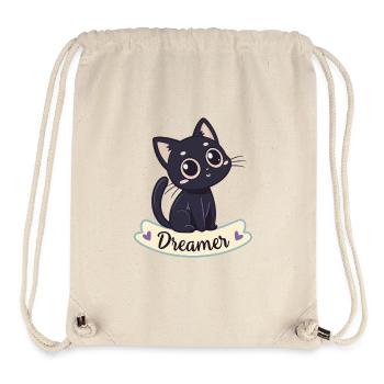 Dreamy Black Cat Kawaii - Stanley/Stella Recycled Gym Bag - natural - Front