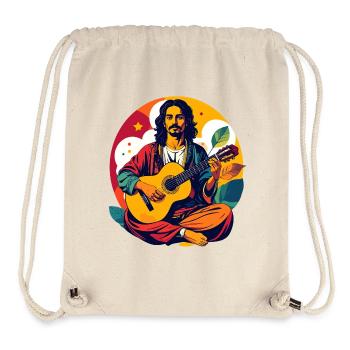 Retro Farben Gitarrenspieler Gitarist Motiv - Stanley/Stella recycelter Gym Bag - Naturweiß - Vorne