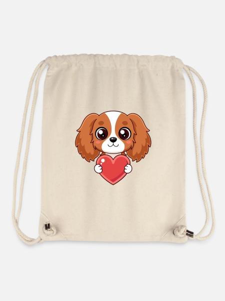 Puppy Sweet Heart - Stanley/Stella Recycled Gym Bag - natural