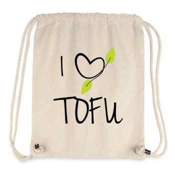 Veggielife Ich liebe Tofu-Herz - Stanley/Stella recycelter Gym Bag - Naturweiß - Vorne