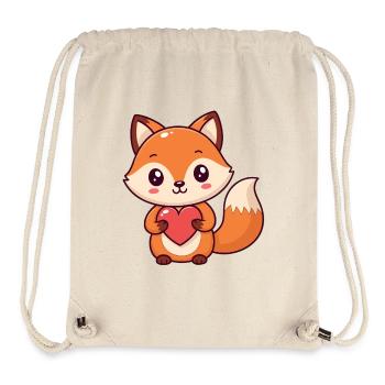 Kawaii-Fuchs Buntes Herz - Stanley/Stella recycelter Gym Bag - Naturweiß - Vorne