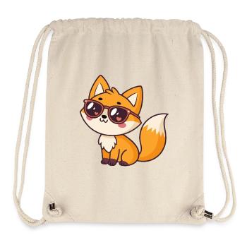 Kawaii Fuchs Brille Herzen - Stanley/Stella recycelter Gym Bag - Naturweiß - Vorne