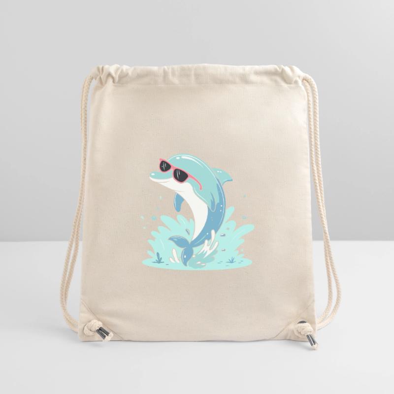 Dolphin Summer Pink Glasses Stanley/Stella Recycled Gym Bag