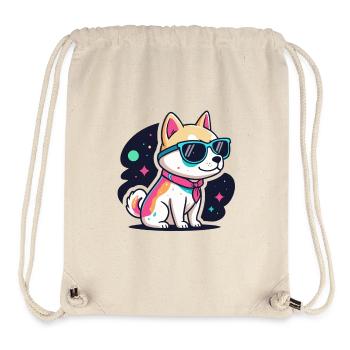 Chien Astral Neon Lunettes - Sac à cordon recyclé Stanley/Stella - blanc naturel - Devant