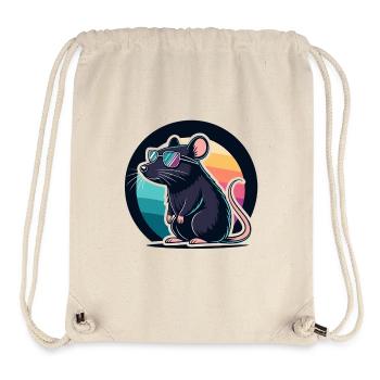 Retro Rainbow Bedtime Chic Mouse - Stanley/Stella Recycled Gym Bag - natural - Front
