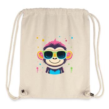 Affen-Neonbrillen - Stanley/Stella recycelter Gym Bag - Naturweiß - Vorne