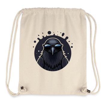 Black Raven In Glasses - Stanley/Stella Recycled Gym Bag - natural - Front