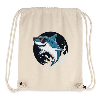 Surfer shark with dark glasses - Stanley/Stella Recycled Gym Bag - natural - Front