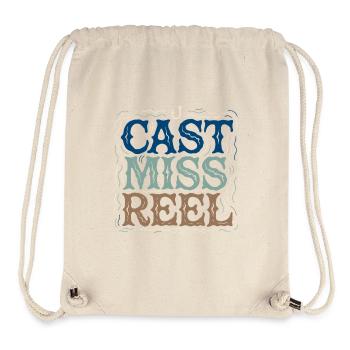 Cast Miss Reel: Typo Pêche Vintage - Sac à cordon recyclé Stanley/Stella - blanc naturel - Devant